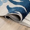World Rug Gallery Amalfi Contemporary Tropical Floral Indoor/Outdoor Runner Rug 2' x 7' Navy 8013NAVY2X7 - alternate 2